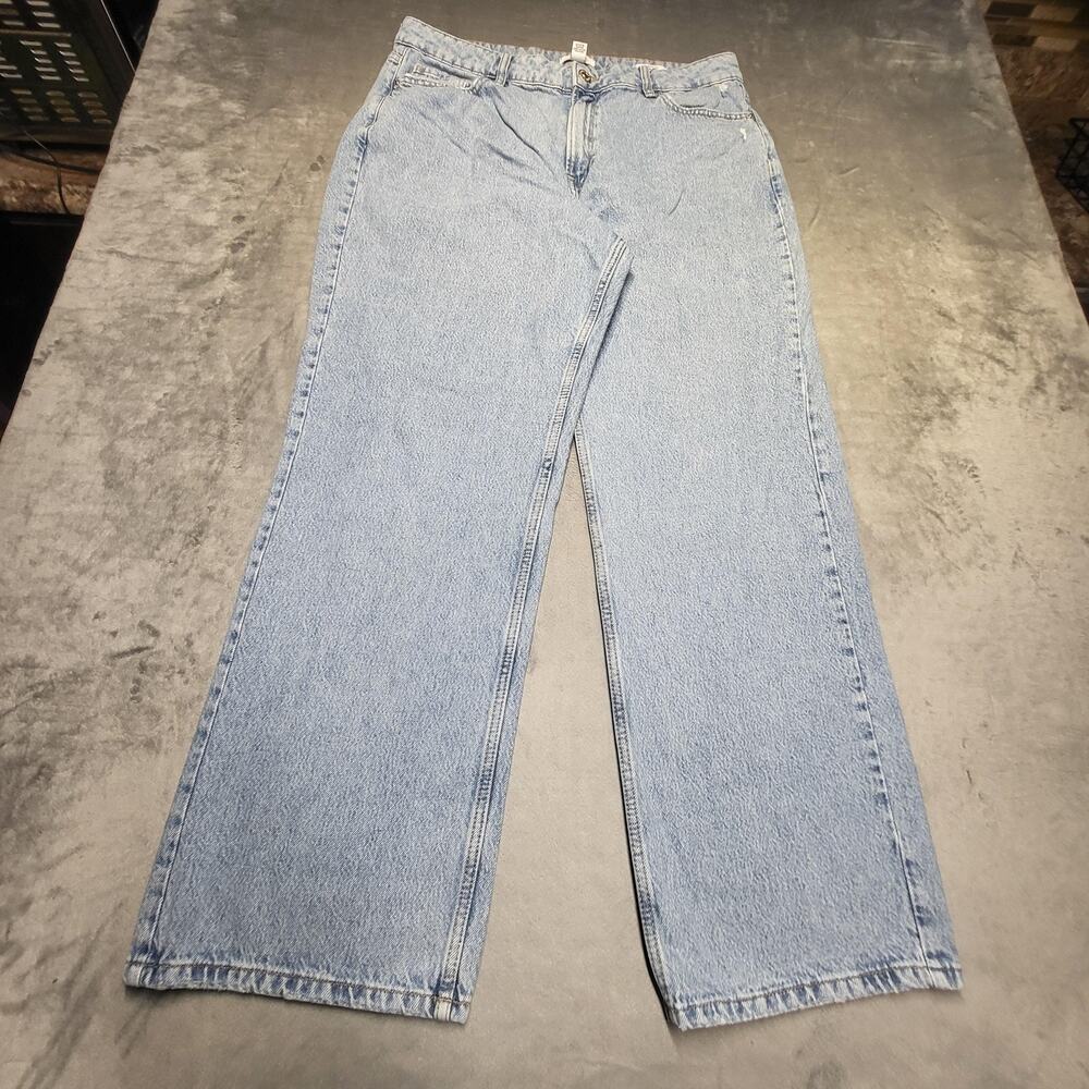 FOREVER 21 Jeans Womens 12 Plus‎ Blue Straight High Rise Relaxed 5-Pocket